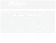 Tablet Screenshot of aikeyautosalvage.com